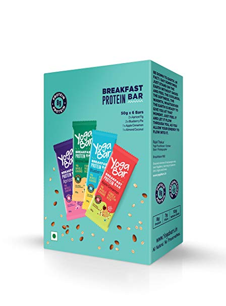 Yogabars - Breakfast Protein Bars (Variety Box, Pack of 6)