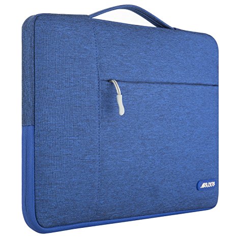 Mosiso Polyester Fabric Multifunctional Sleeve Briefcase Handbag Case Cover for 12.9-13.3 Inch Laptop, Notebook, MacBook Air/Pro, Royal Blue