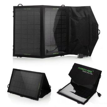 Poweradd 7W Solar Charger Portable Foldable Solar Panel Charger for Samsung Galaxy S6 Edge Plus S5 S4 Note 5 Note 4 Note 3, LG G4 G3, HTC One M9/M8, GPS, Gopro Camera, Bluetooth Speaker and More
