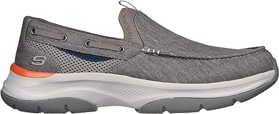 Skechers Men's Relaxed FIT: MORELO - Lowell Mesh & Leather Boat Shoe is Memory Foam Support