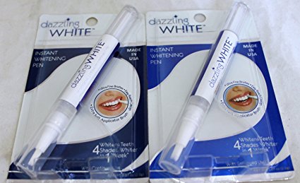Dazzling White Professional Strength Teeth Whitening Pens Two Pack Instant USA
