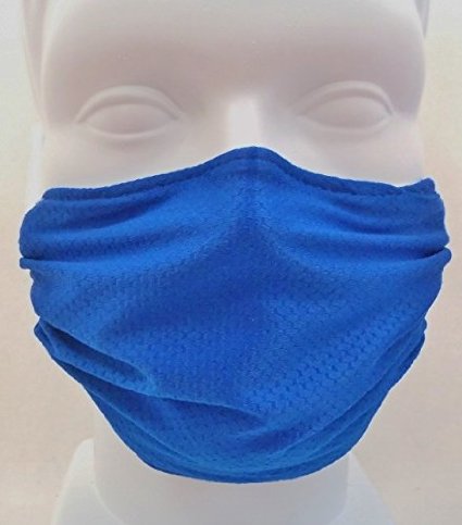Honeycomb Blue Face Mask - Protect Your Immune System from Allergens, Pollen, Dust, Mold Spores, Flu with Antimicrobial Germ Killing Agent