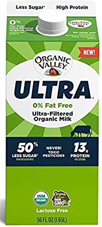 Organic Valley Ultra, Ultra-Filtered Organic Skim Milk