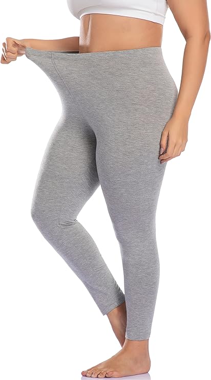 A-Wintage Women's Plus Size Ankle Length Leggings Buttery Soft High Waist Leggings Lightweight Workout Yoga Pants