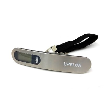 Upslon Digital Luggage Scale with Backlight Display, Great for Travel, 110lb/50kg, Stainless Steel Design