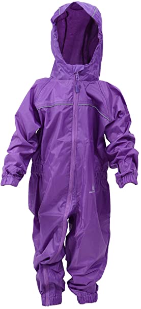 DRY KIDS Childrens Waterproof Rainsuit, All in One Dry Suit for Outdoor Play. Ideal Outerwear for Boys and Girls