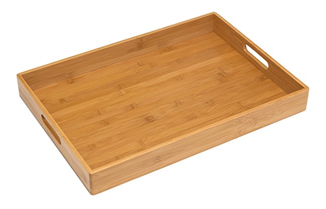 Lipper International Bamboo Solid Tray, Brown