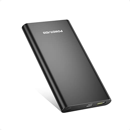 Poweradd PD 10000mAh Fast Charge Portable Charger USB-C Power Delivery (18W)Ultra Slim Power Bank for iPhone 11, 11 Pro, 11 Pro Max, Airpods, iPad, Samsung, Huawei, most other Phones and Tablets-Black