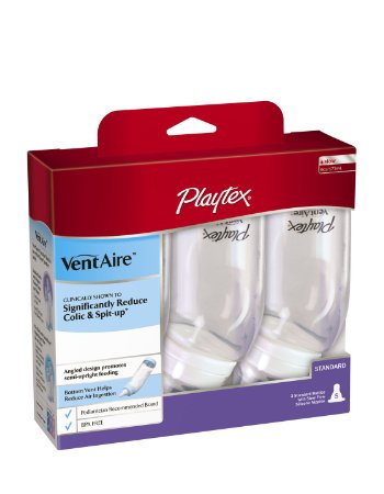 Playtex 3 Pack VentAire Standard Bottles 6 Ounce Discontinued by Manufacturer