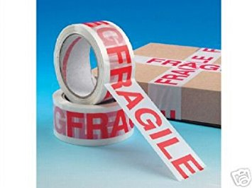 6 Rolls Low Noise Fragile Tape 48mm x 66m packing sealing