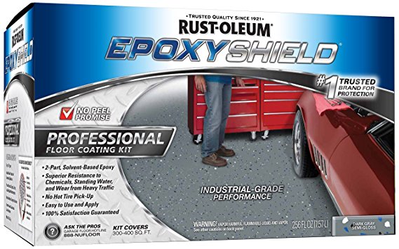 Rust-Oleum 238467 Professional Floor Coating Kit, Dark Gray