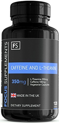 Caffeine (100mg) and L-Theanine (250mg) Stack Capsules - Productivity Stack, Attention Blend