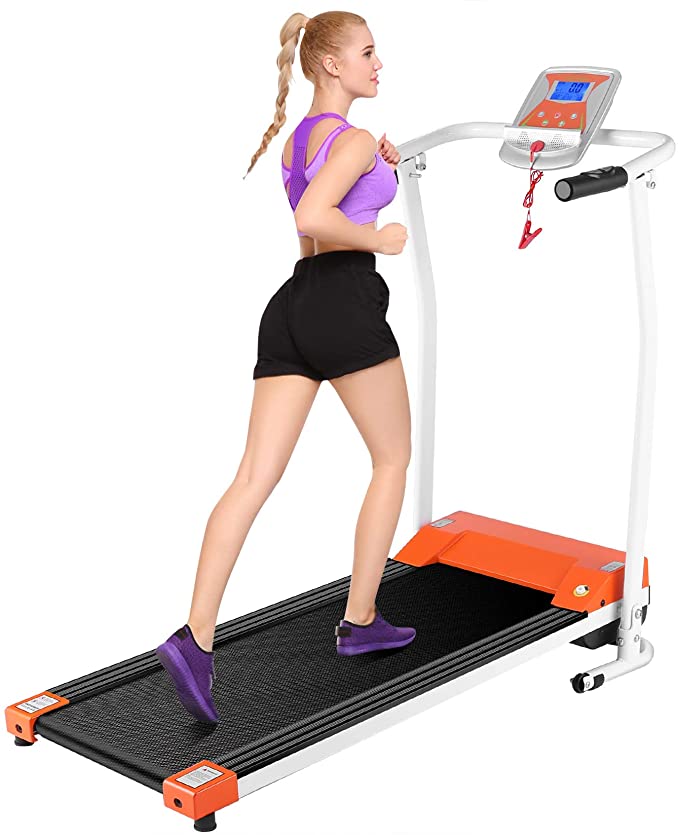 Mauccau Folding Treadmill for Home, Electric Treadmills with LCD Display Exercise Fitness Trainer Walking Running Machine