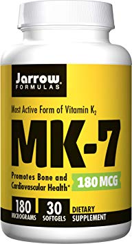 Jarrow Formulas MK-7 Bone and Cardiovascular Health, 180 mcg 30 Softgels