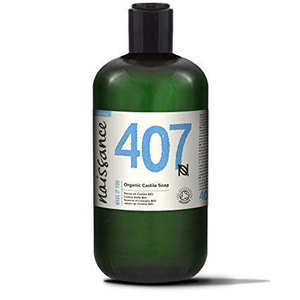 Naissance Natural Certified Organic Unscented Liquid Castile Soap 16.9 fl oz / 500ml - Vegan, SLS and SLES Free