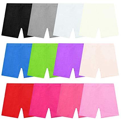 NEWITIN 12 Pack Dance Shorts Girls Bike Short Breathable and Safety 12 Color