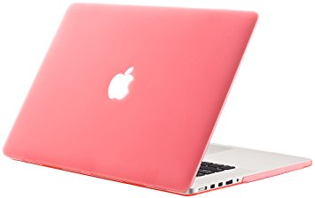 Kuzy - Rubberized Hard Case for Older MacBook Pro 15.4" with Retina Display A1398 15-Inch Plastic Shell Cover - PINK