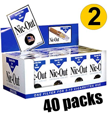 Nic Out Cigarette Filters For Smokers-40 Packs Wholesale