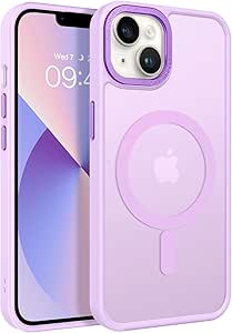 BENTOBEN Magnetic for iPhone 13 Case & iPhone 14 Case [Compatible with Magsafe] Translucent Matte Phone Case iPhone 13/14 Slim Shockproof Women Men Girl Protective Cover for iPhone 13/14, Light Purple