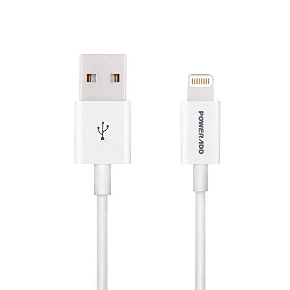 Poweradd [MFi Certified 8 Pin iPhone Charger USB Cable(3.3Feet 1.0 Meter) for iPhone XS/XS Max/XR/X/8/8 Plus/7/7Plus/6/6Plus/6S/6S Plus/5/5S/5C/SE, iPod Nano/Touch, iPad Air/Pro/Mini-White