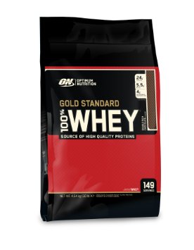 Optimum Nutrition Gold Standard 100% Whey Protein Powder, Double Rich Chocolate, 4.54kg