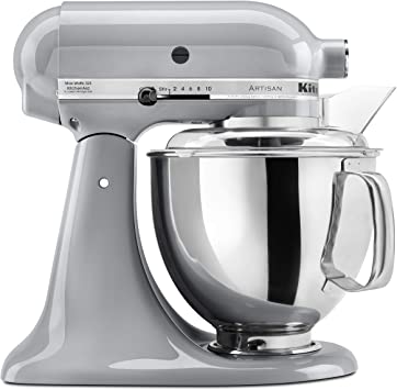 KitchenAid KSM150PSMC Artisan 5-Quart Stand Mixer, Metallic Chrome