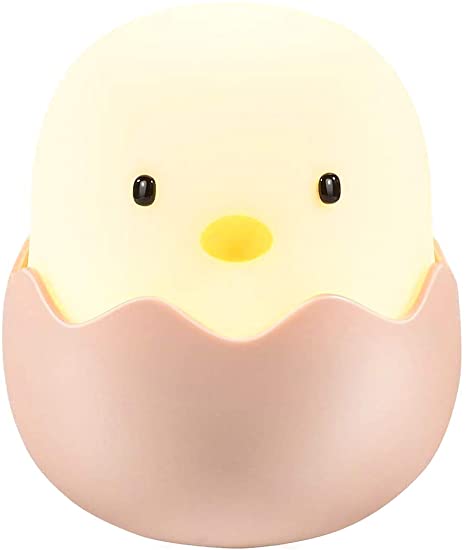 Kids Night Light,Baby Night Light,APUPPY Cute Creative Egg Shell Night Light, Rechargeable Egg Shell Chick Shape Top Control Lamp for Girl Lady Kid Baby Bedroom and Nursery