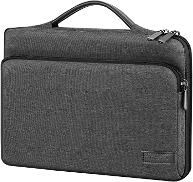 MoKo 9-11 Inch Tablet Sleeve Bag Carrying Case with Retractable Handle Fits iPad Pro 11 2021/2020/2018, iPad 9th 8th 7th Gen 10.2/Air 4 10.9/9.7,Galaxy Tab A 10.1/Tab S8  12.4", Black & Gray