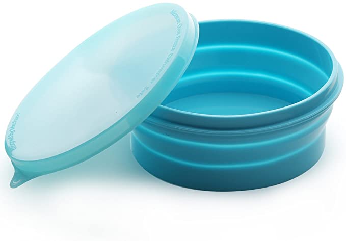 Silicone Collapsible Bowl Camping Bowl with Lid for Outdoor, Travel, Hiking 800ml Foldable Bowl - BPA Free, Portable