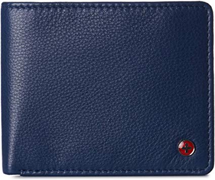 Alpine Swiss RFID Protected Mens Spencer Flip ID Leather Bifold Wallet