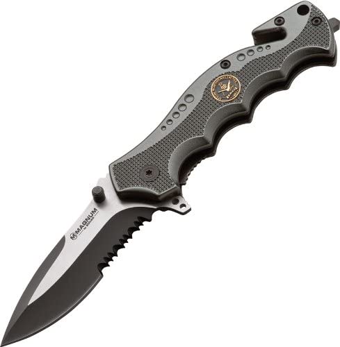 Boker Magnum 01RY769 Hero Folding Knife with 3 3/8 in. 440 Stainless Steel, Silver