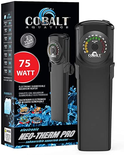 Cobalt Aquatics Neo-Therm Pro Aquarium Heaters (Multiple Sizes) - Dual Display, Fully-Submersible, Shatterproof Design, Thermostat