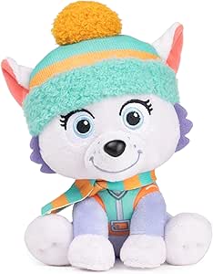 GUND PAW Patrol Holiday Winter Everest in Scarf and Hat, Officially Licensed Plush Toy for Ages 1 and Up, 6”