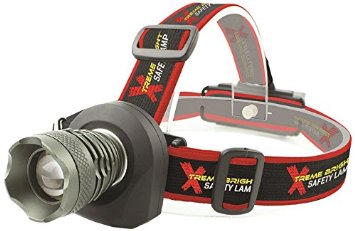 Xtreme Bright® Safety Headlamp - Great Addition to Camping & Hiking Equipment - Reliable LED Flashlight or Portable Work Light - 100% Lifetime Guarantee Through Triumph Innovations Only