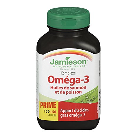 Jamieson Salmon & Fish Oils Omega 3 Complex Bonus 200 Count
