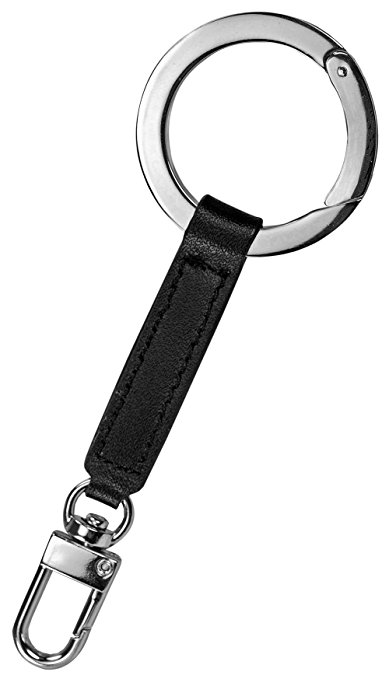 Cellet Chrome Ring Leather Strap - Black
