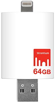 Strontium Nitro iDrive 64GB USB 3.0 with Lightning connector for iPads, iPhones and Computers - SR64GWHOTGAZ