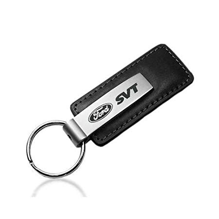 Ford SVT Black Leather Key Chain