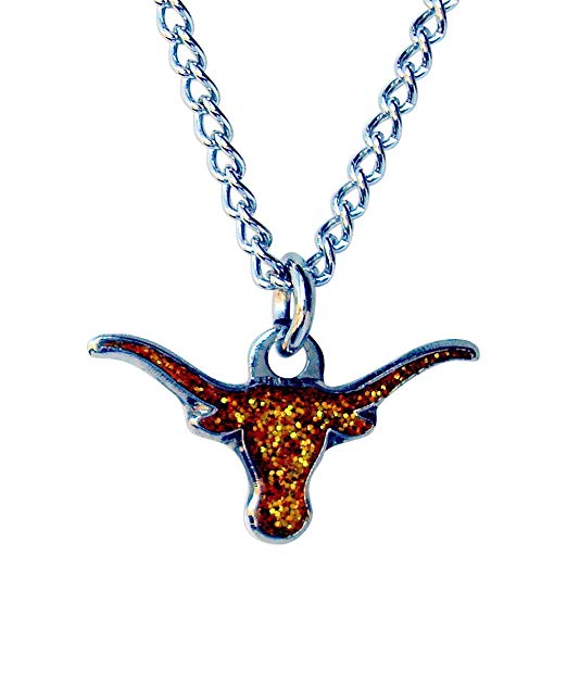 Texas Longhorns Glitter Necklace NCAA Team Logo Charm Pendant Gift