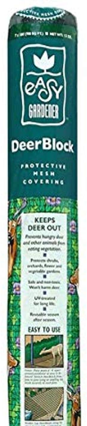 Easy Gardener 6050 Shrubs from Animals 7 x 100 feet DeerBlock Deer Netting and Fencing (Reusable Protection for Trees and, 7 ft ft, Black
