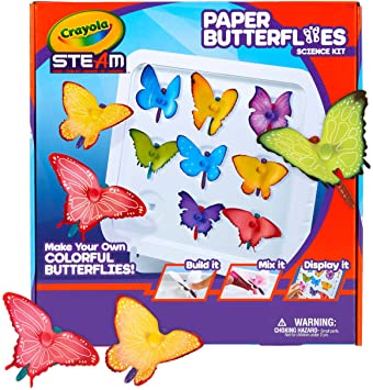 Crayola Paper Butterfly Science Kit, STEAM Toy, Gift for Kids, Ages 7, 8, 9, 10