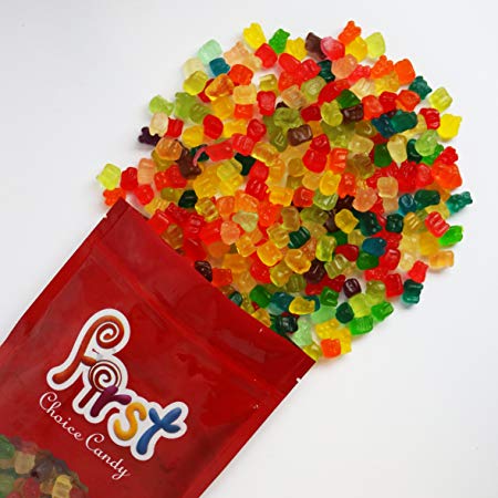 FirstChoiceCandy Albanese Mini Gummi Bears Mix 12 Flavor Gummy Cubs 2 Pound Resealable Bag