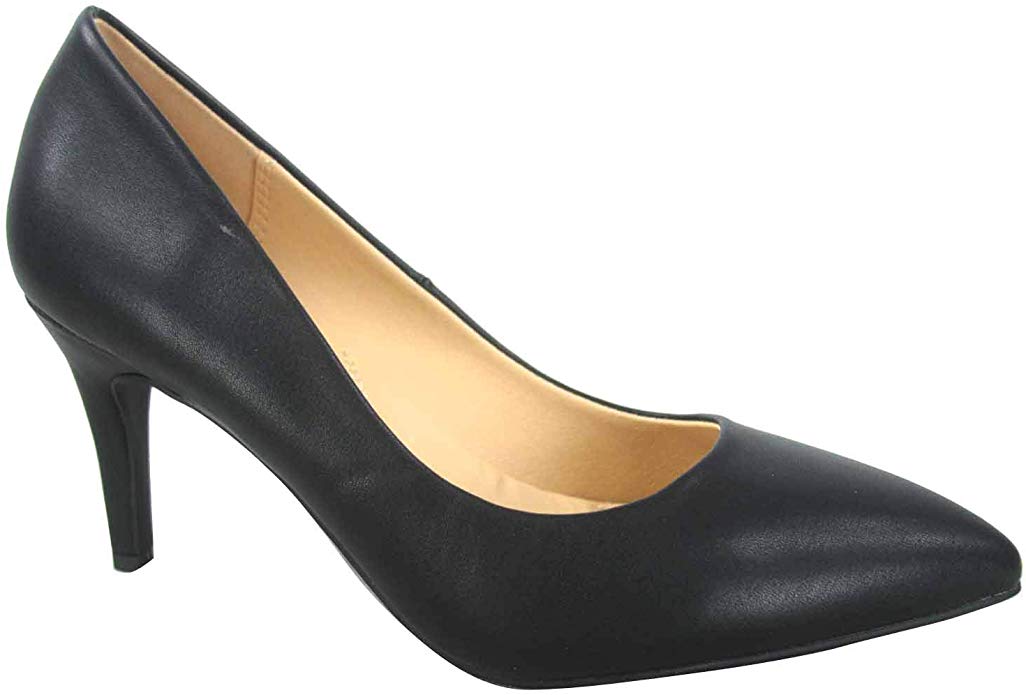 FZ-Coen-s Women's Classic Pointed Toe Low Heel Comfort Pump Office Shoes