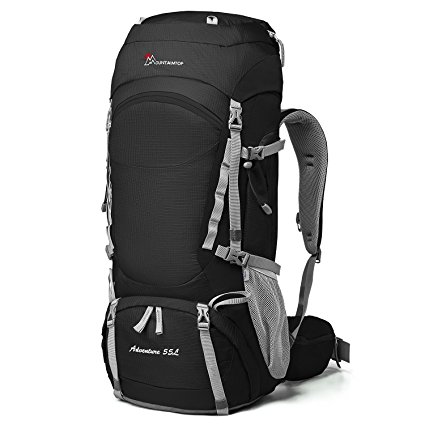 Mountaintop 55L Hiking Backpack with Rain Cover