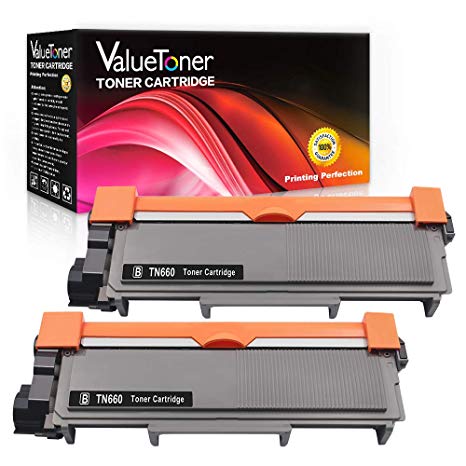 Valuetoner Replacement for Brother TN660 TN-660 TN630 TN-630 High Yield Toner Cartridge for HL-L2300D HL-L2340DW HL-L2380DW DCP-L2540DW MFC-L2700DW MFC-L2740DW HL-L2320D MFC-L2720DW Printer, 2 Black