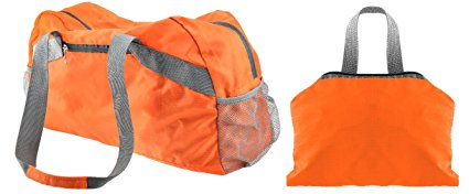 SE BG-DB103OR Lightweight Orange Water Resistant Collapsible Duffel Bag for Camping Gym Travel and Storage