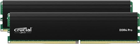 Crucial Pro RAM 32GB Kit (2x16GB) DDR4 3200MT/s (or 3000MT/s or 2666MT/s) Desktop Memory CP2K16G4DFRA32A