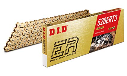 DID 520ERT3-120 Gold 120 Links High Performance Racing Chain with Connecting Link
