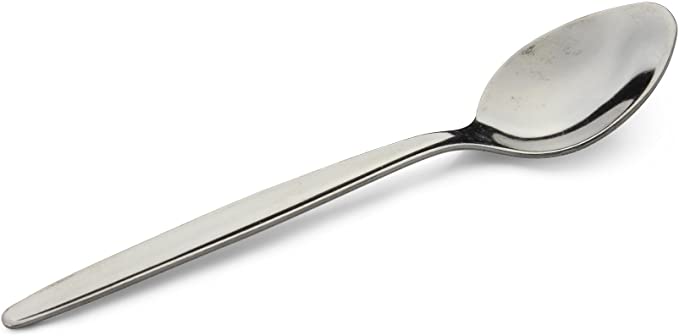 Grunwerg Economy Collection Large Teaspoon Stainless Steel, 999P Plain Pattern Cutlery – Box of 12