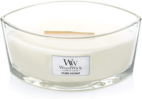 WoodWick Ellipse Scented Candle, Island Coconut